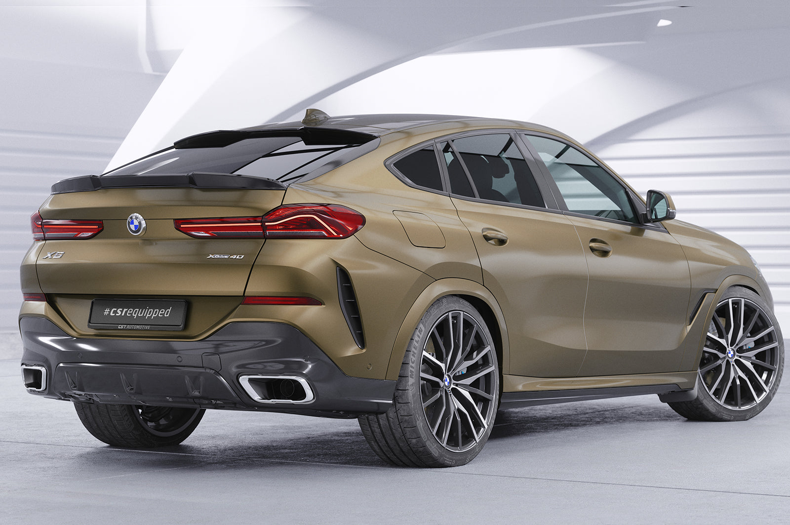 CSR Heckspoiler | Heckflügel mit ABE für BMW X6 (G06) HF869-S Strukturiert schwarz matt (keine Lackierung erforderlich)