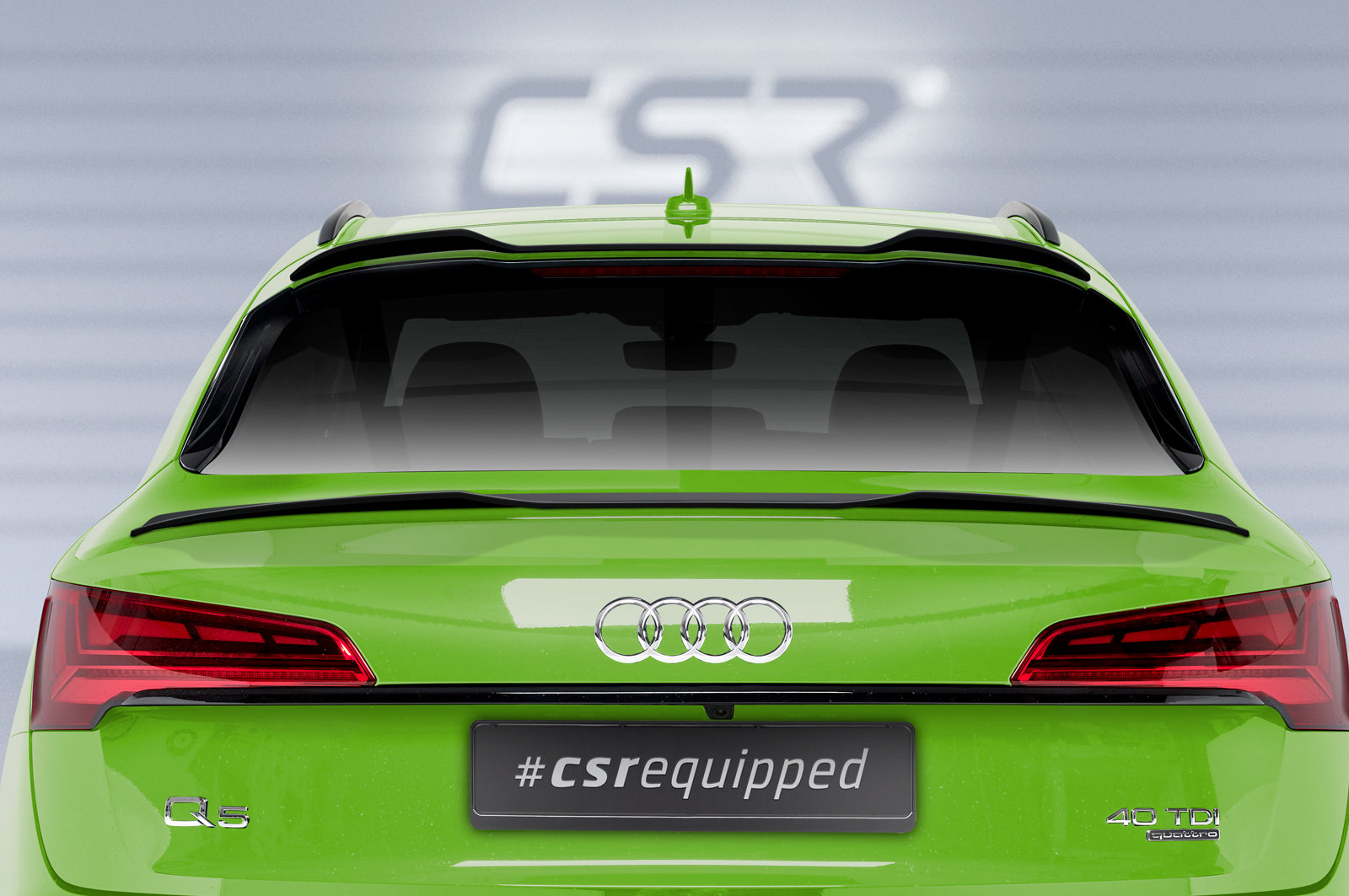CSR Heckspoiler | Heckflügel mit ABE für Audi Q5 (FYT) Sportback HF872-S Strukturiert schwarz matt (keine Lackierung erforderlich)