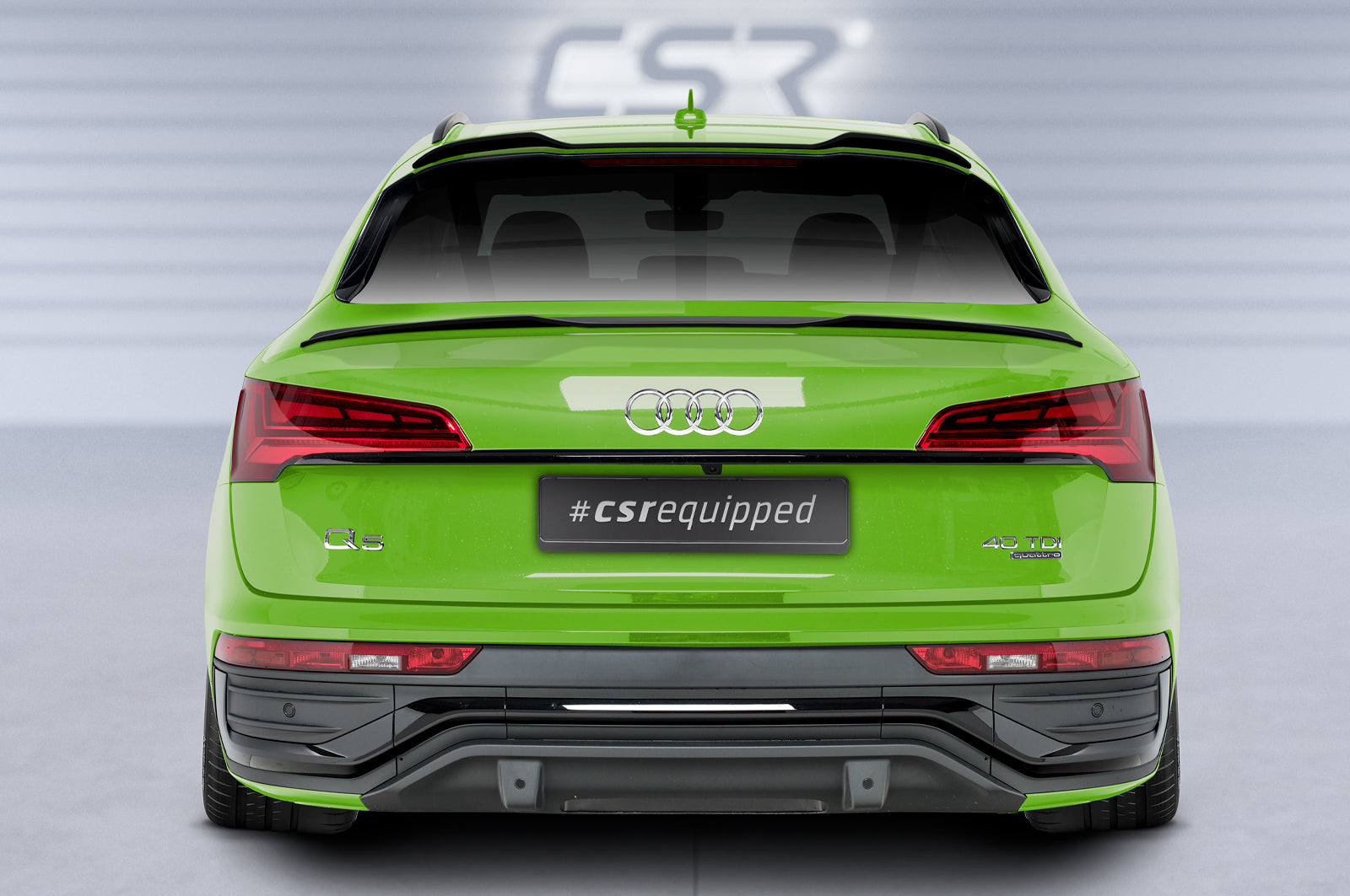 CSR Heckspoiler | Heckflügel mit ABE für Audi Q5 (FYT) Sportback HF872-C Carbon Look Hochglanz (keine Lackierung erforderlich)