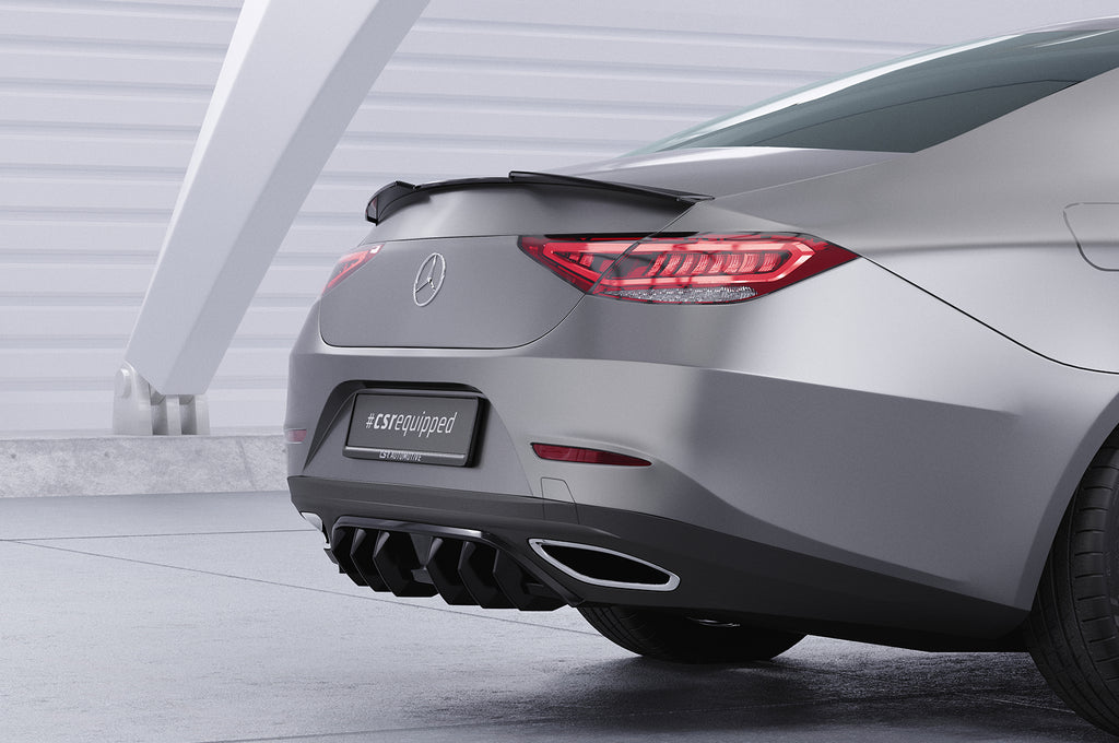 CSR Heckspoiler | Heckflügel mit ABE für Mercedes-Benz CLS (C257) HF874-C Carbon Look Hochglanz (keine Lackierung erforderlich)