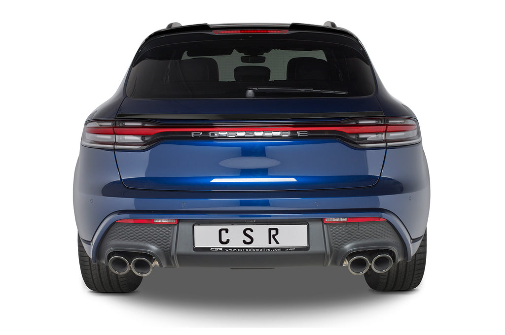 CSR Heckspoiler | Heckflügel mit ABE für Porsche Macan HF876-S Strukturiert schwarz matt (keine Lackierung erforderlich)