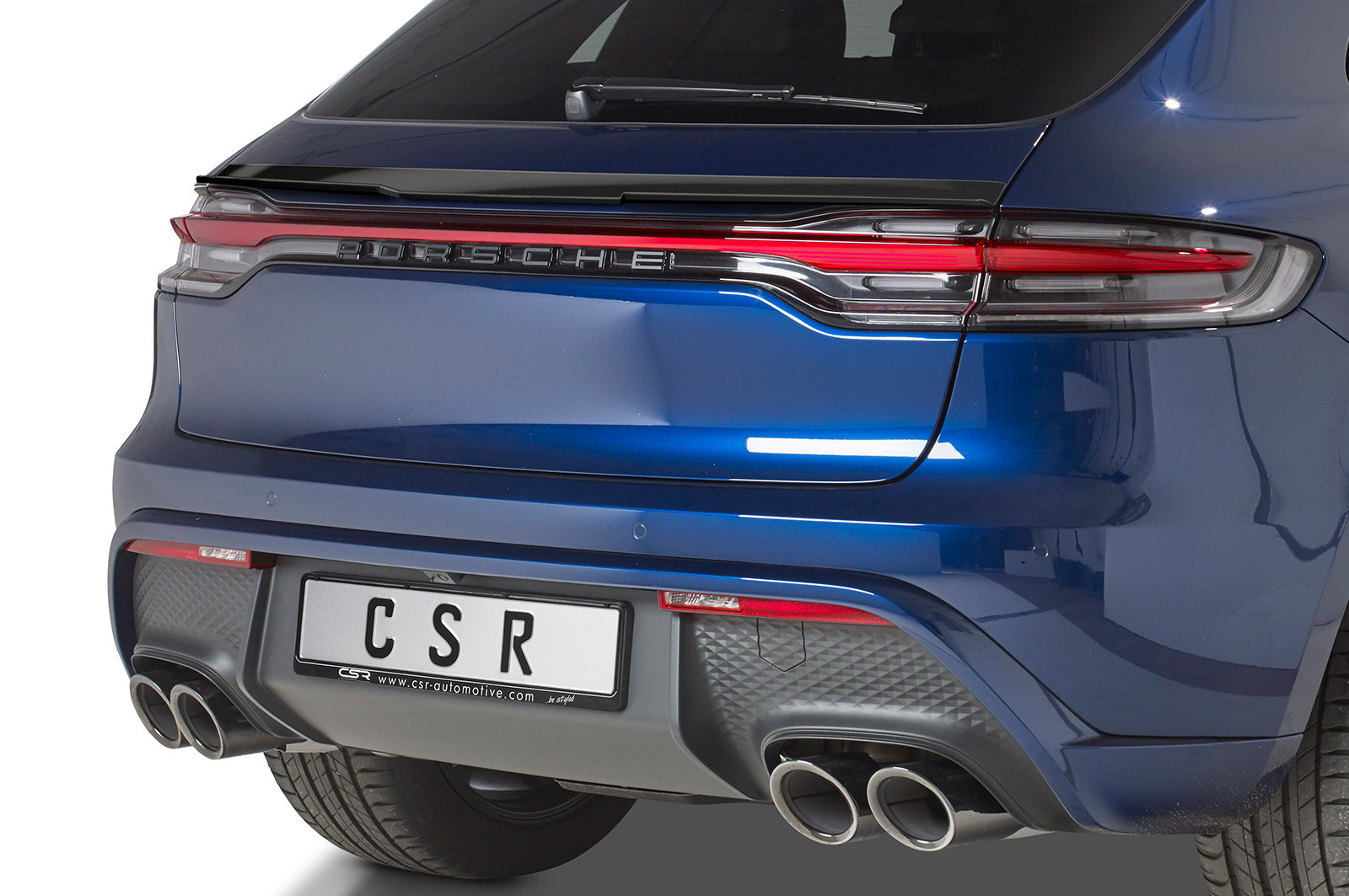 CSR Heckspoiler | Heckflügel mit ABE für Porsche Macan HF876-G Glossy schwarz Hochglanz (keine Lackierung erforderlich)
