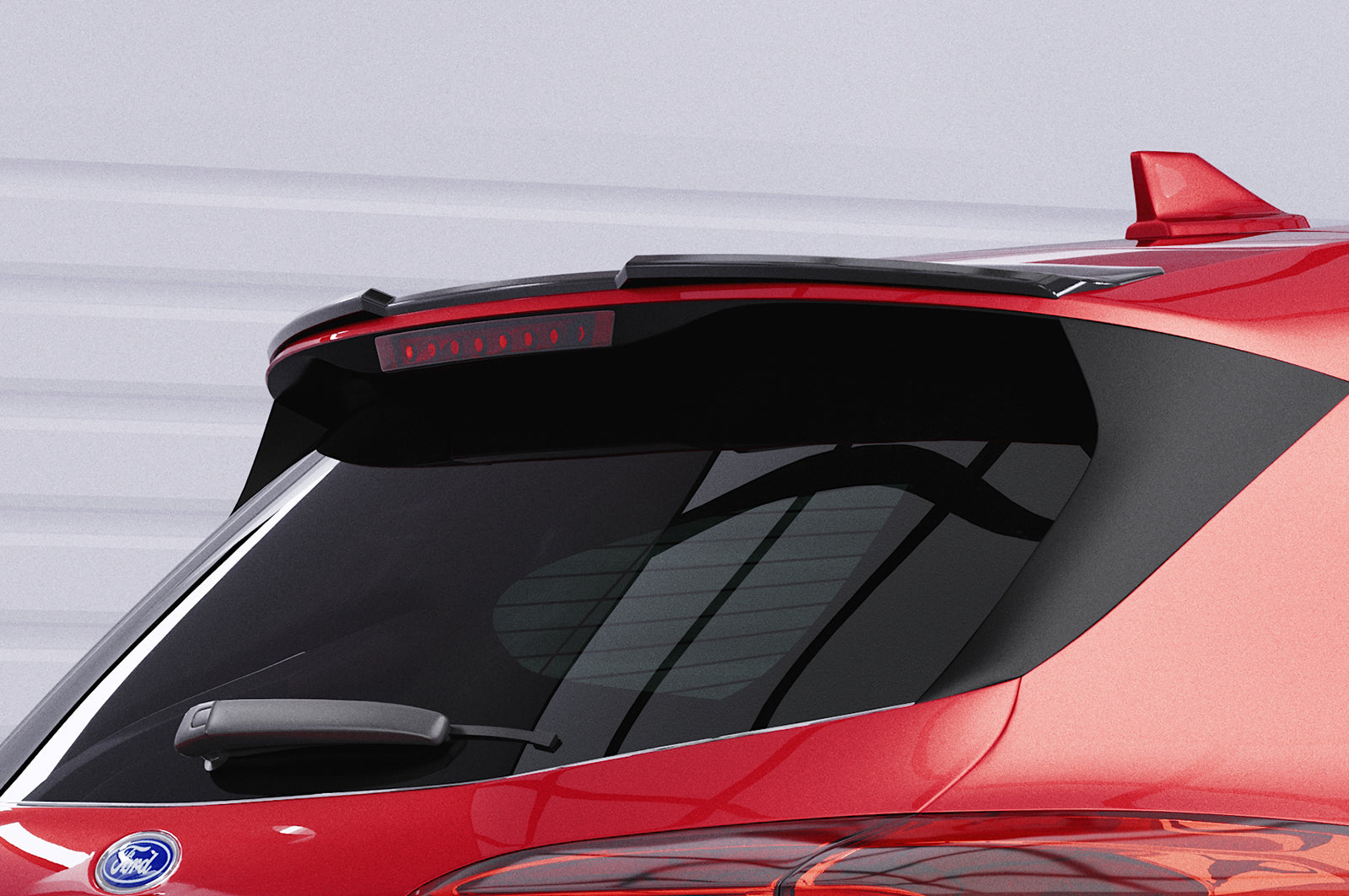 CSR Heckspoiler | Heckflügel mit ABE für Ford Focus MK4 Turnier HF877-S Strukturiert schwarz matt (keine Lackierung erforderlich)