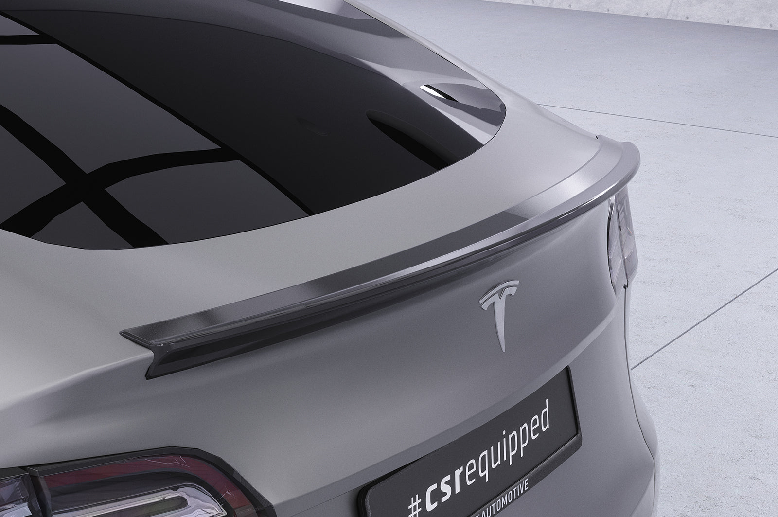 CSR Heckspoiler | Heckflügel mit ABE für Tesla Model Y HF878-S Strukturiert schwarz matt (keine Lackierung erforderlich)
