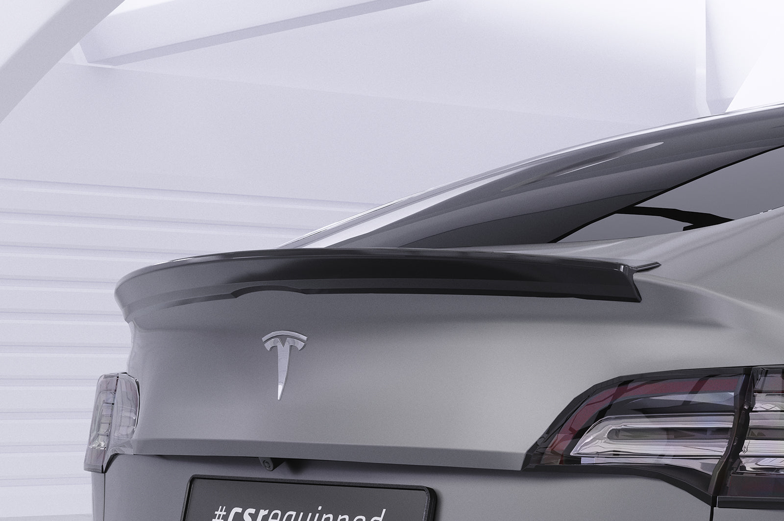 CSR Heckspoiler | Heckflügel mit ABE für Tesla Model Y HF878-S Strukturiert schwarz matt (keine Lackierung erforderlich)