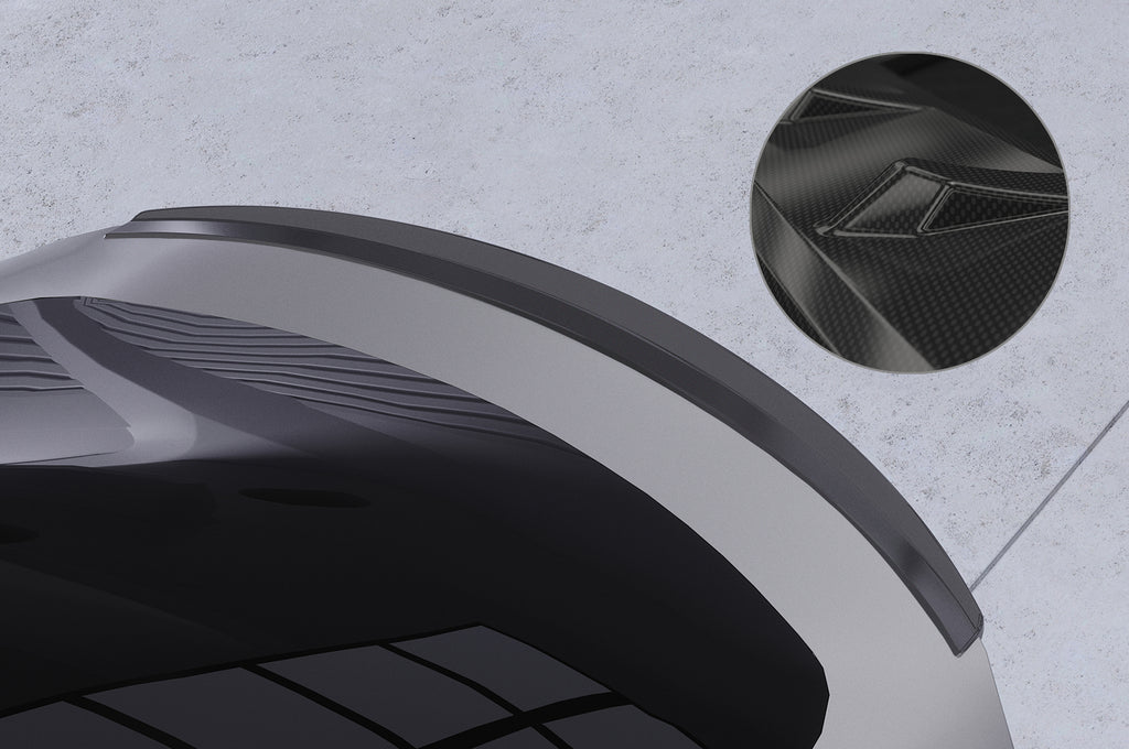 CSR Heckspoiler | Heckflügel mit ABE für Tesla Model Y HF878-C Carbon Look Hochglanz (keine Lackierung erforderlich)