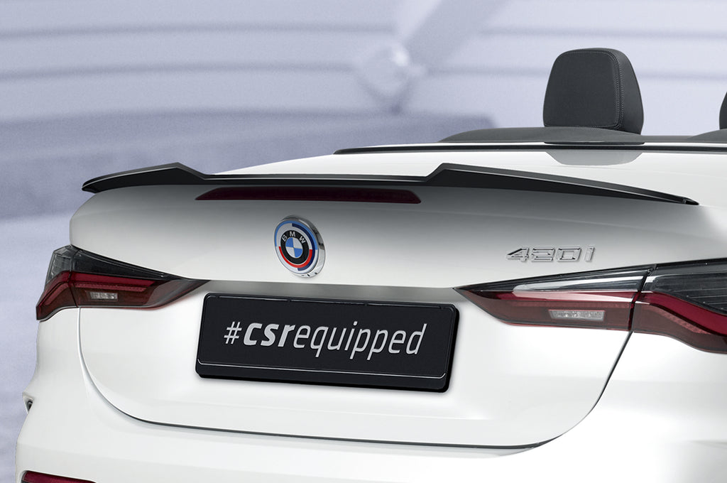 CSR Heckspoiler | Heckflügel mit ABE für BMW 4er G23 Cabrio HF879-C Carbon Look Hochglanz (keine Lackierung erforderlich)