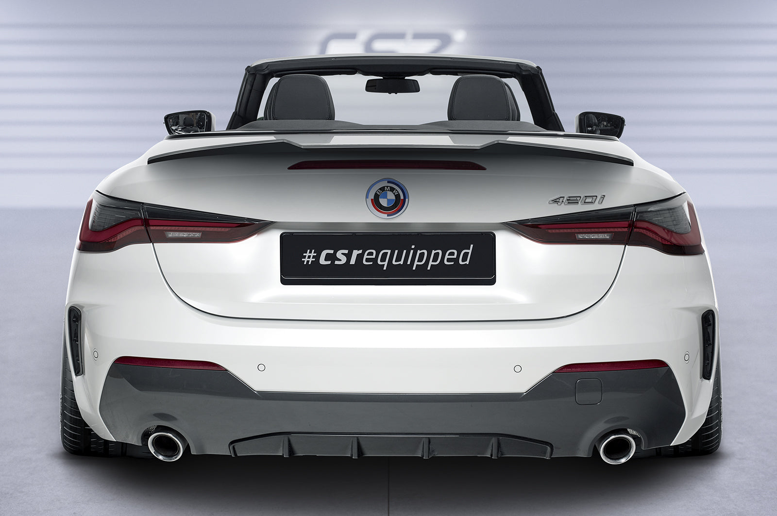 CSR Heckspoiler | Heckflügel mit ABE für BMW 4er G23 Cabrio HF879-G Glossy schwarz Hochglanz (keine Lackierung erforderlich)