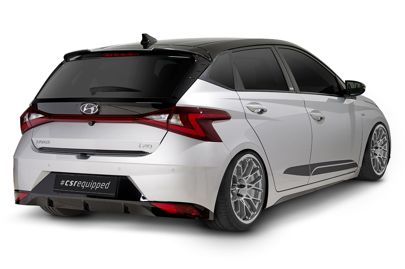 CSR Heckspoiler | Heckflügel mit ABE für Hyundai I20 (BC3) HF883-S Strukturiert schwarz matt (keine Lackierung erforderlich)