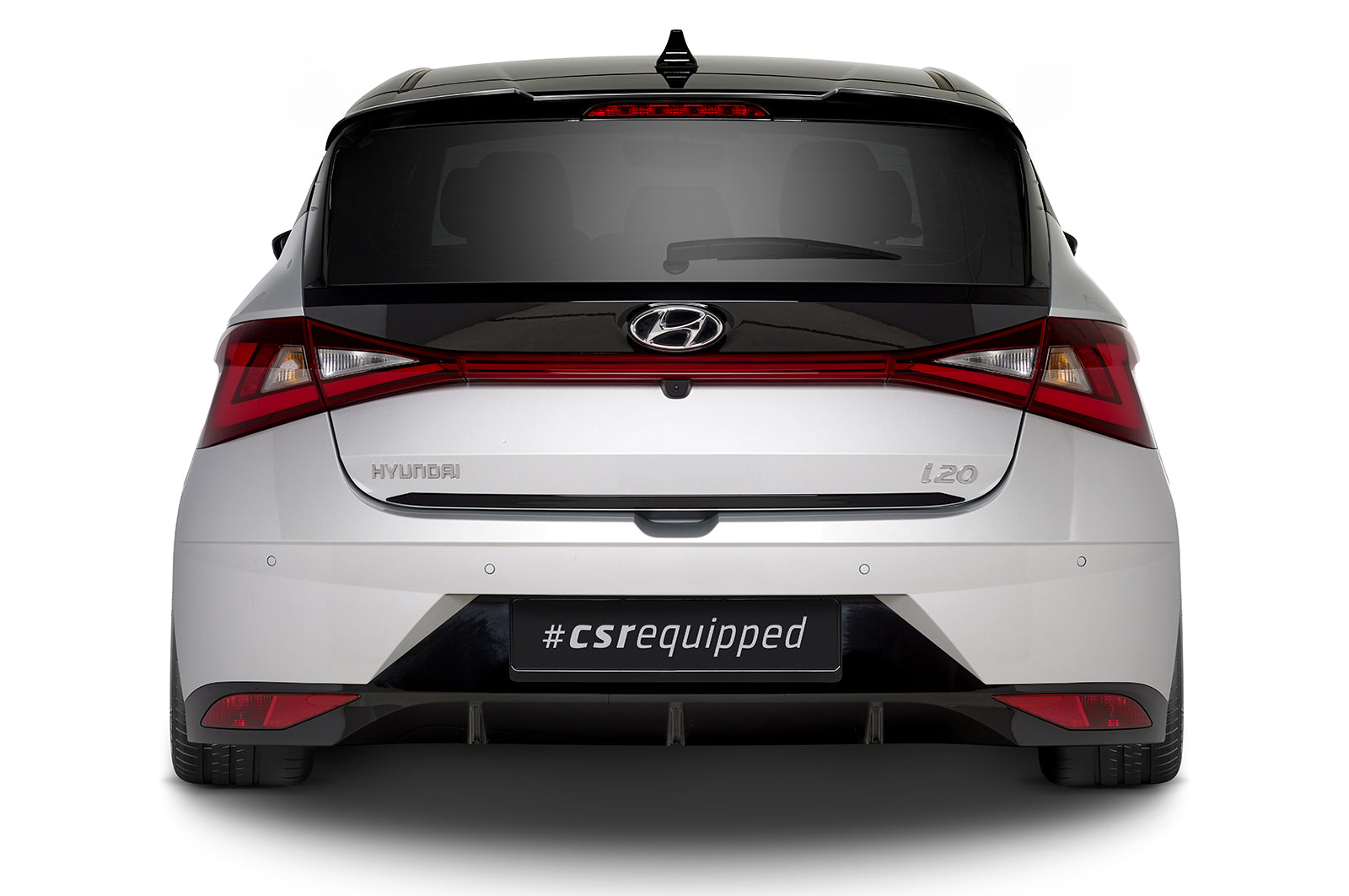 CSR Heckspoiler | Heckflügel mit ABE für Hyundai I20 (BC3) HF883-G Glossy schwarz Hochglanz (keine Lackierung erforderlich)