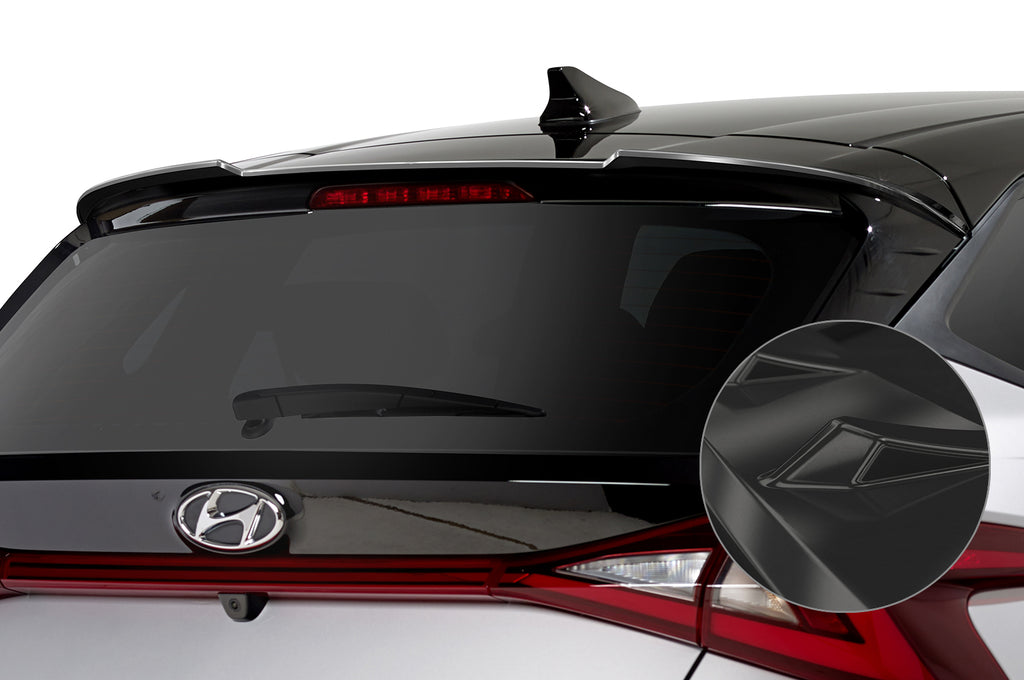 CSR Heckspoiler | Heckflügel mit ABE für Hyundai I20 (BC3) HF883-G Glossy schwarz Hochglanz (keine Lackierung erforderlich)