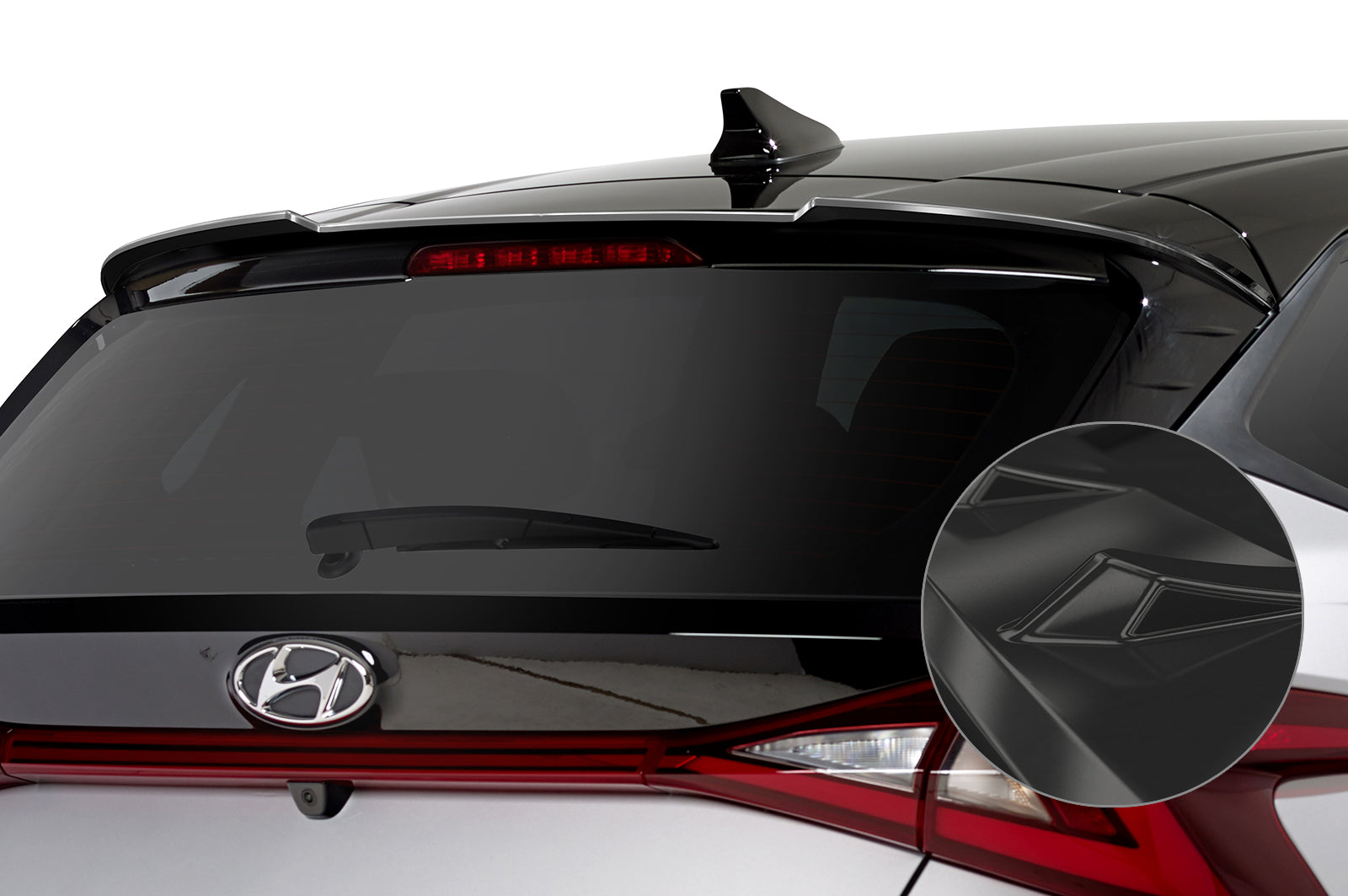 CSR Heckspoiler | Heckflügel mit ABE für Hyundai I20 (BC3) HF883-G Glossy schwarz Hochglanz (keine Lackierung erforderlich)