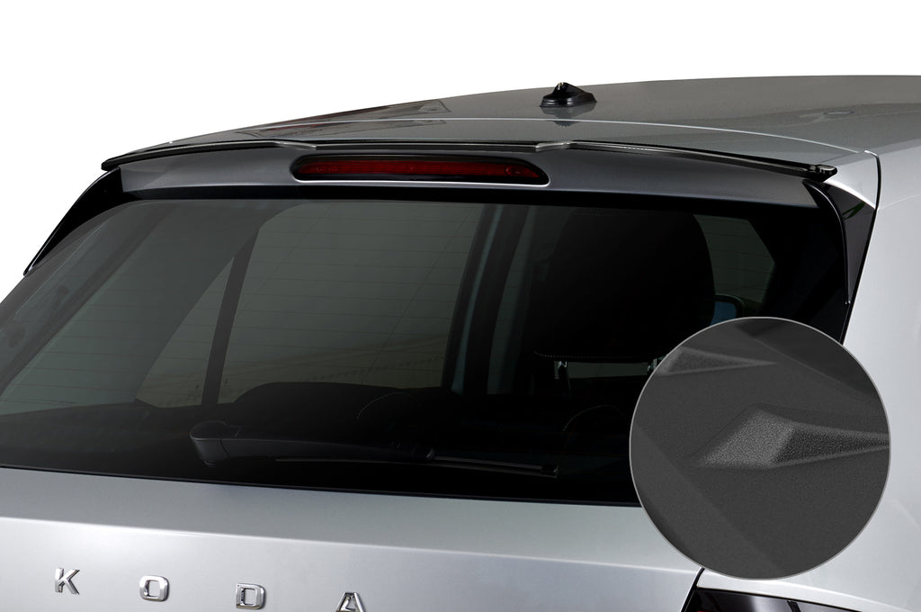 CSR Heckspoiler | Heckflügel mit ABE für Skoda Fabia 3 HF884-S Strukturiert schwarz matt (keine Lackierung erforderlich)