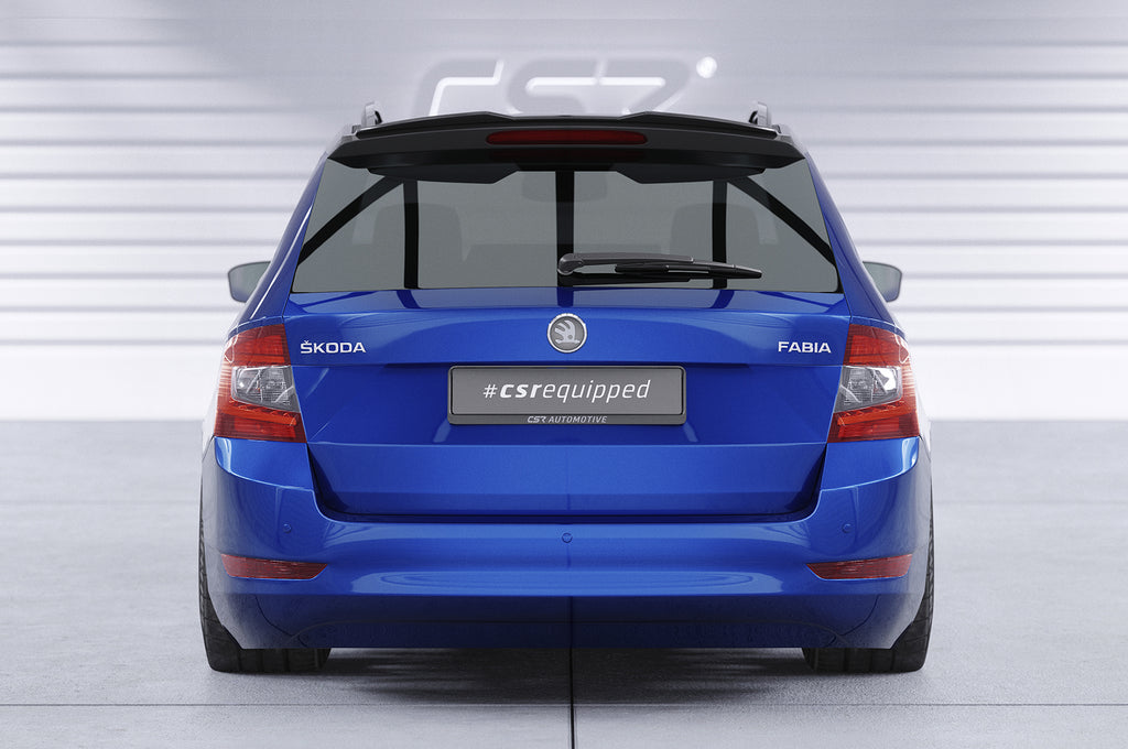 CSR Heckspoiler | Heckflügel mit ABE fürSkoda Fabia 3 Combi HF885-C Carbon Look Hochglanz (keine Lackierung erforderlich)