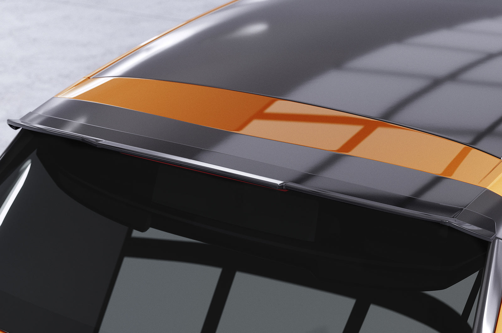 CSR Heckspoiler | Heckflügel mit ABE für Skoda Fabia 4 HF886-S Strukturiert schwarz matt (keine Lackierung erforderlich)