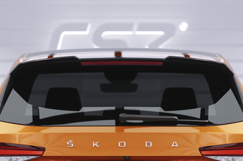CSR Heckspoiler | Heckflügel mit ABE für Skoda Fabia 4 HF886-C Carbon Look Hochglanz (keine Lackierung erforderlich)