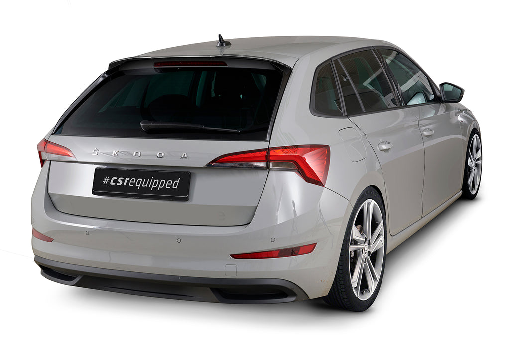 CSR Heckspoiler | Heckflügel mit ABE für Skoda Scala HF887-S Strukturiert schwarz matt (keine Lackierung erforderlich)
