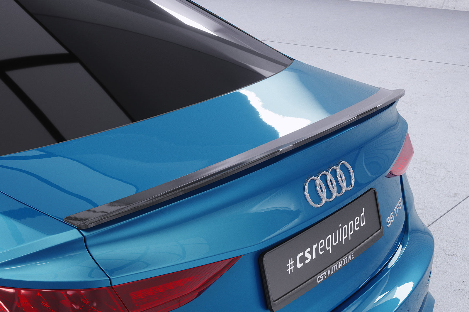CSR Heckspoiler | Heckflügel mit ABE für Audi A3 8Y Limousine HF888-S Strukturiert schwarz matt (keine Lackierung erforderlich)