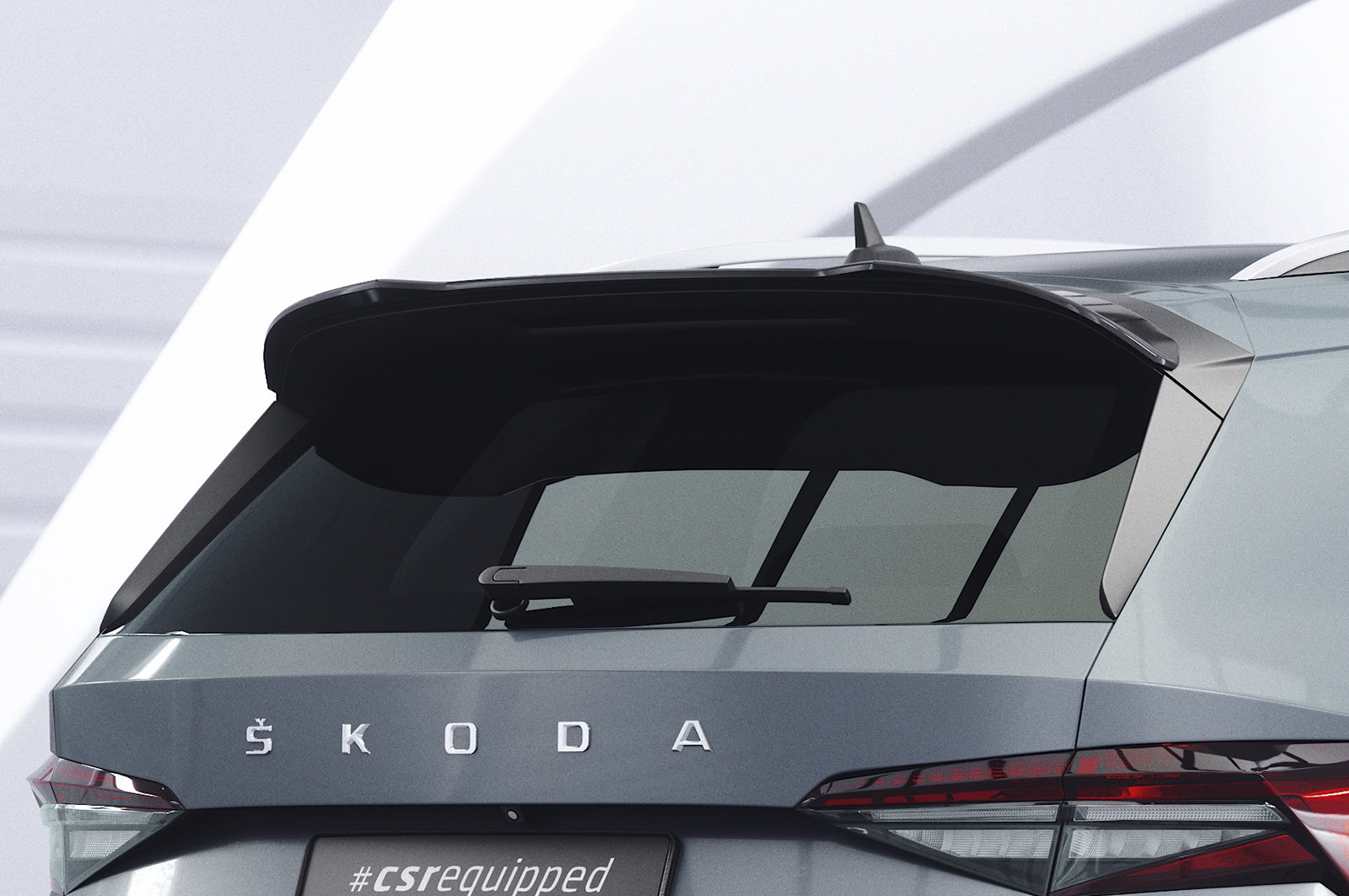 CSR Heckspoiler | Heckflügel mit ABE für Skoda Kodiaq HF892-G Glossy schwarz Hochglanz (keine Lackierung erforderlich)