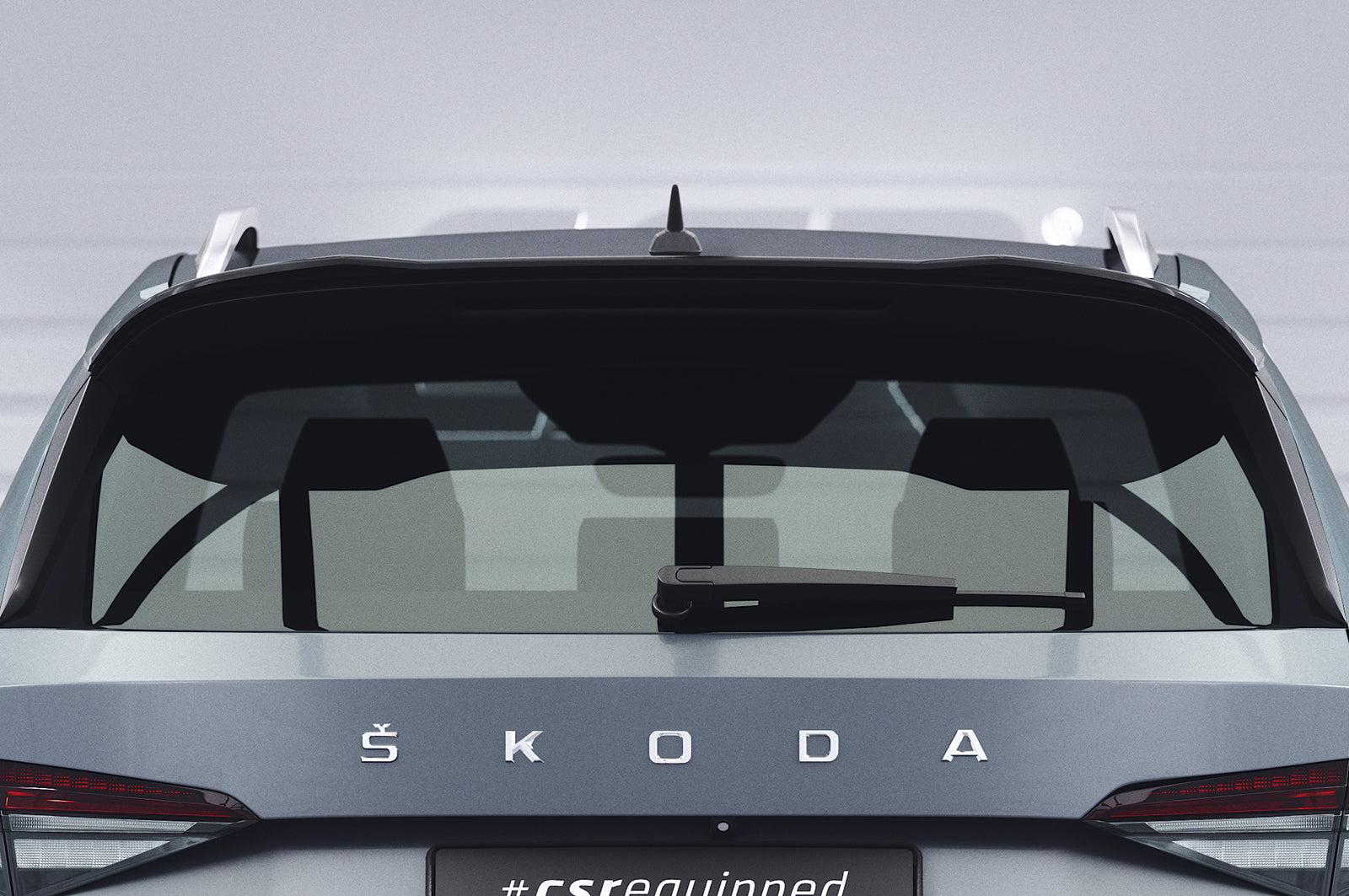 CSR Heckspoiler | Heckflügel mit ABE für Skoda Kodiaq HF892-S Strukturiert schwarz matt (keine Lackierung erforderlich)