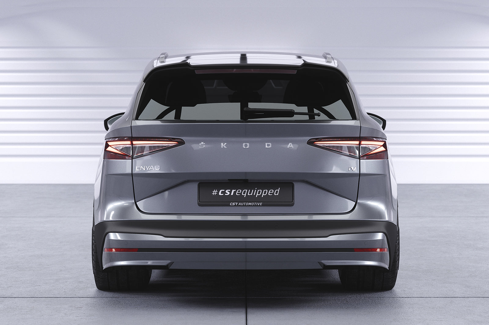 CSR Heckspoiler | Heckflügel mit ABE für Skoda Enyaq iV HF893-S Strukturiert schwarz matt (keine Lackierung erforderlich)