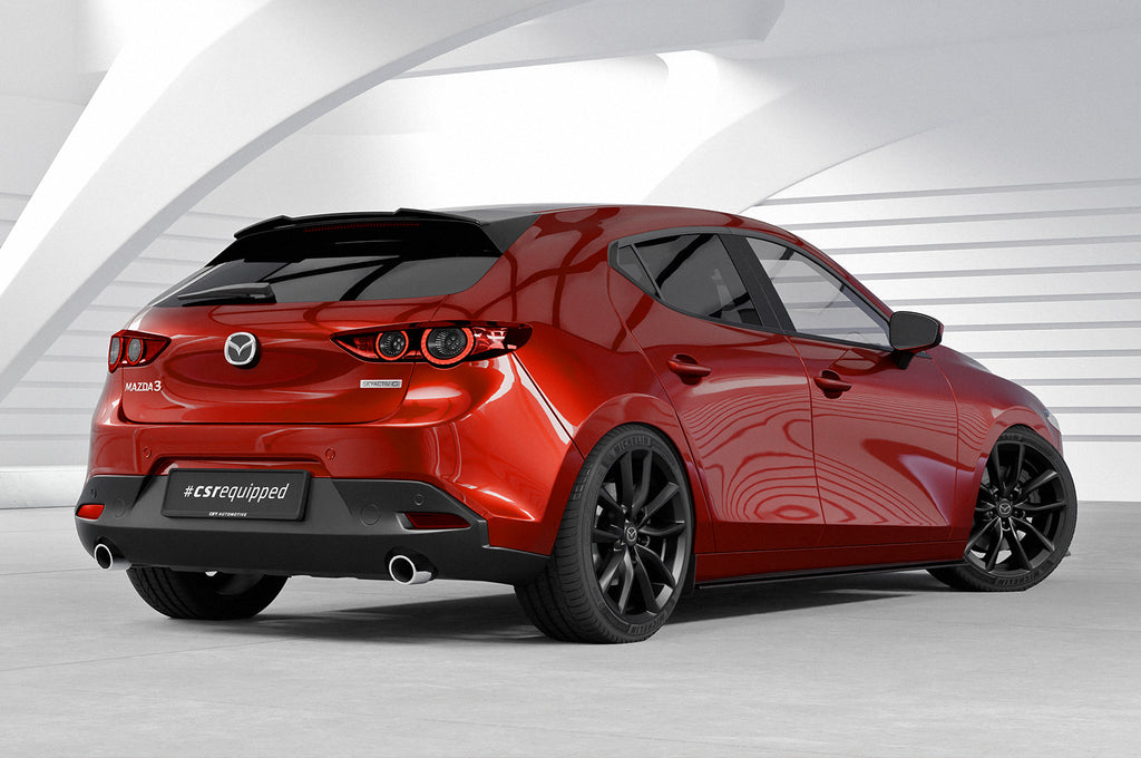 CSR Heckspoiler | Heckflügel mit ABE für Mazda 3 (Typ BP) Schrägheck HF894-S Strukturiert schwarz matt (keine Lackierung erforderlich)