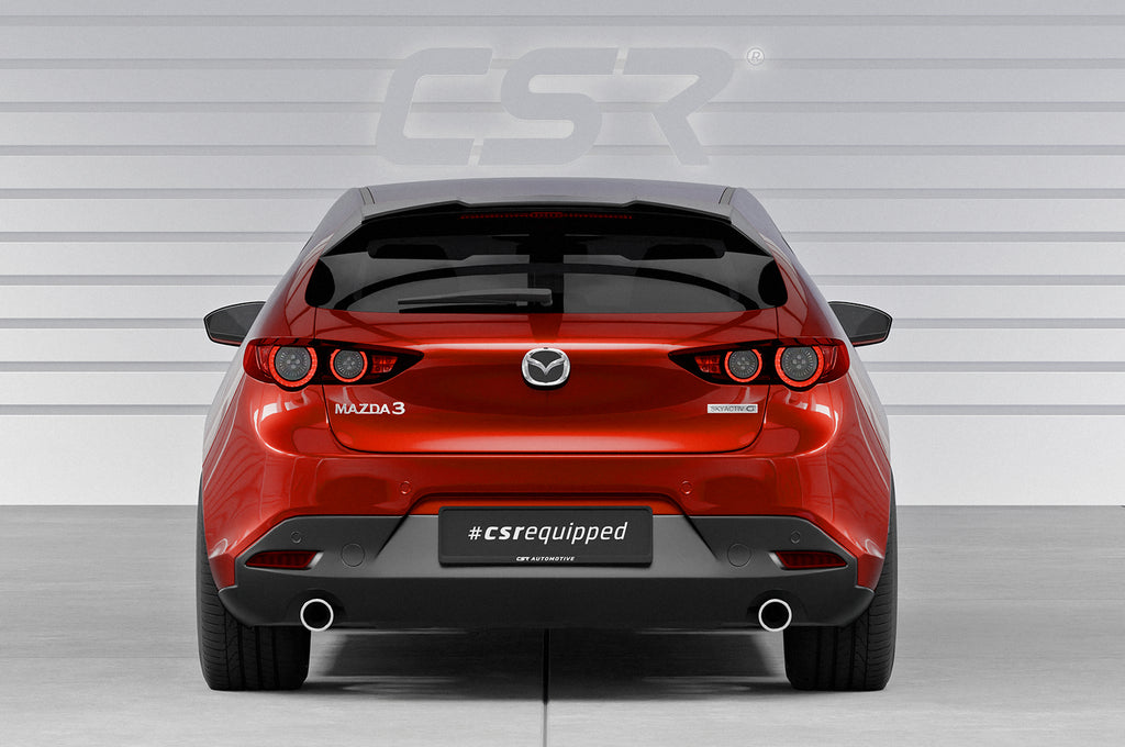 CSR Heckspoiler | Heckflügel mit ABE für Mazda 3 (Typ BP) Schrägheck HF894-S Strukturiert schwarz matt (keine Lackierung erforderlich)
