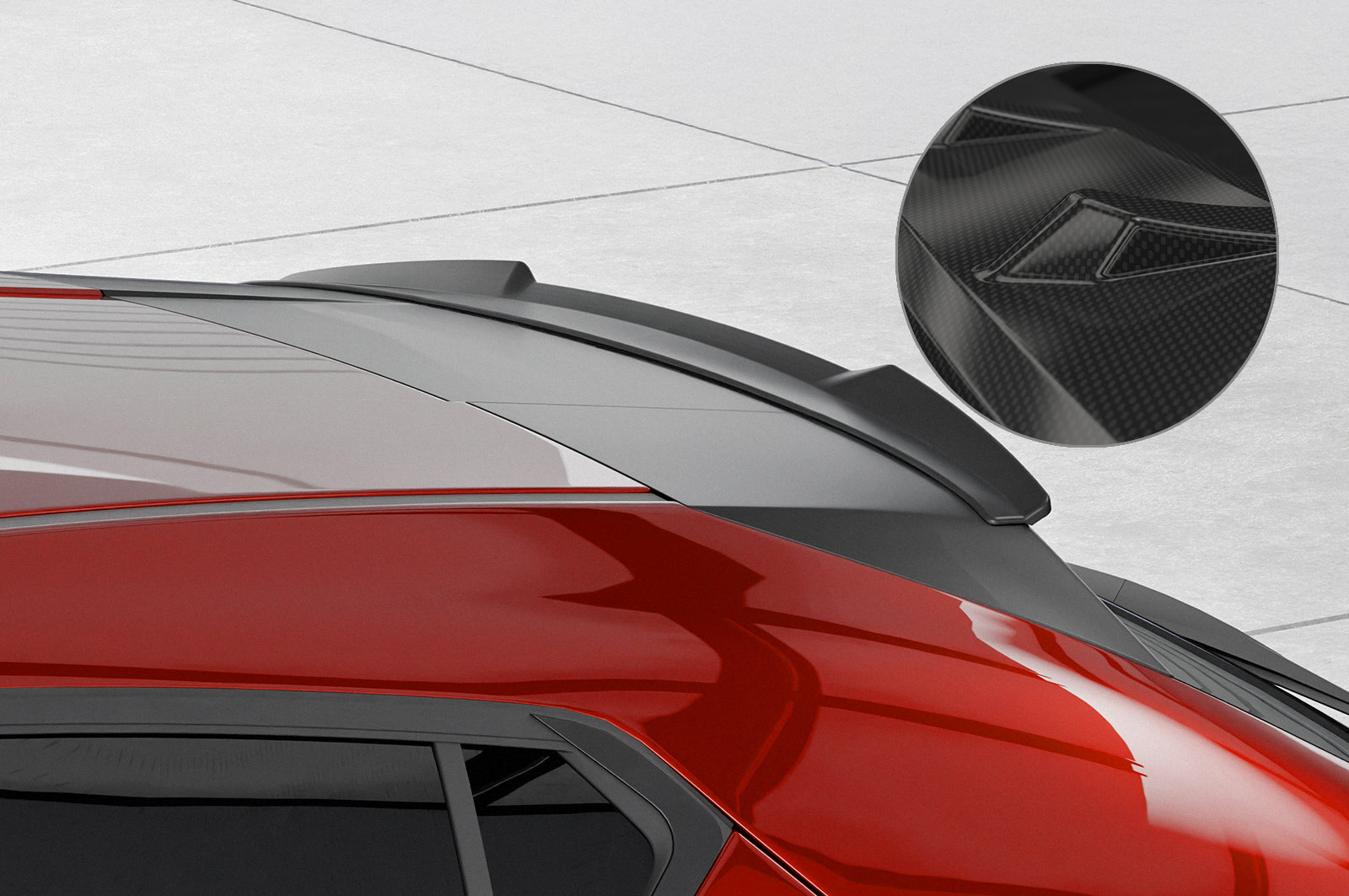 CSR Heckspoiler | Heckflügel mit ABE für Mazda 3 (Typ BP) Schrägheck HF894-C Carbon Look Hochglanz (keine Lackierung erforderlich)