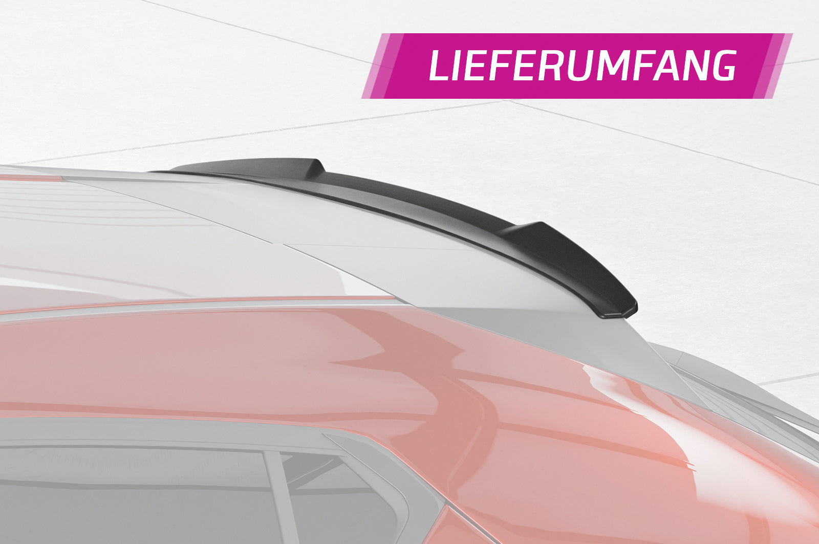 CSR Heckspoiler | Heckflügel mit ABE für Mazda 3 (Typ BP) Schrägheck HF894-S Strukturiert schwarz matt (keine Lackierung erforderlich)