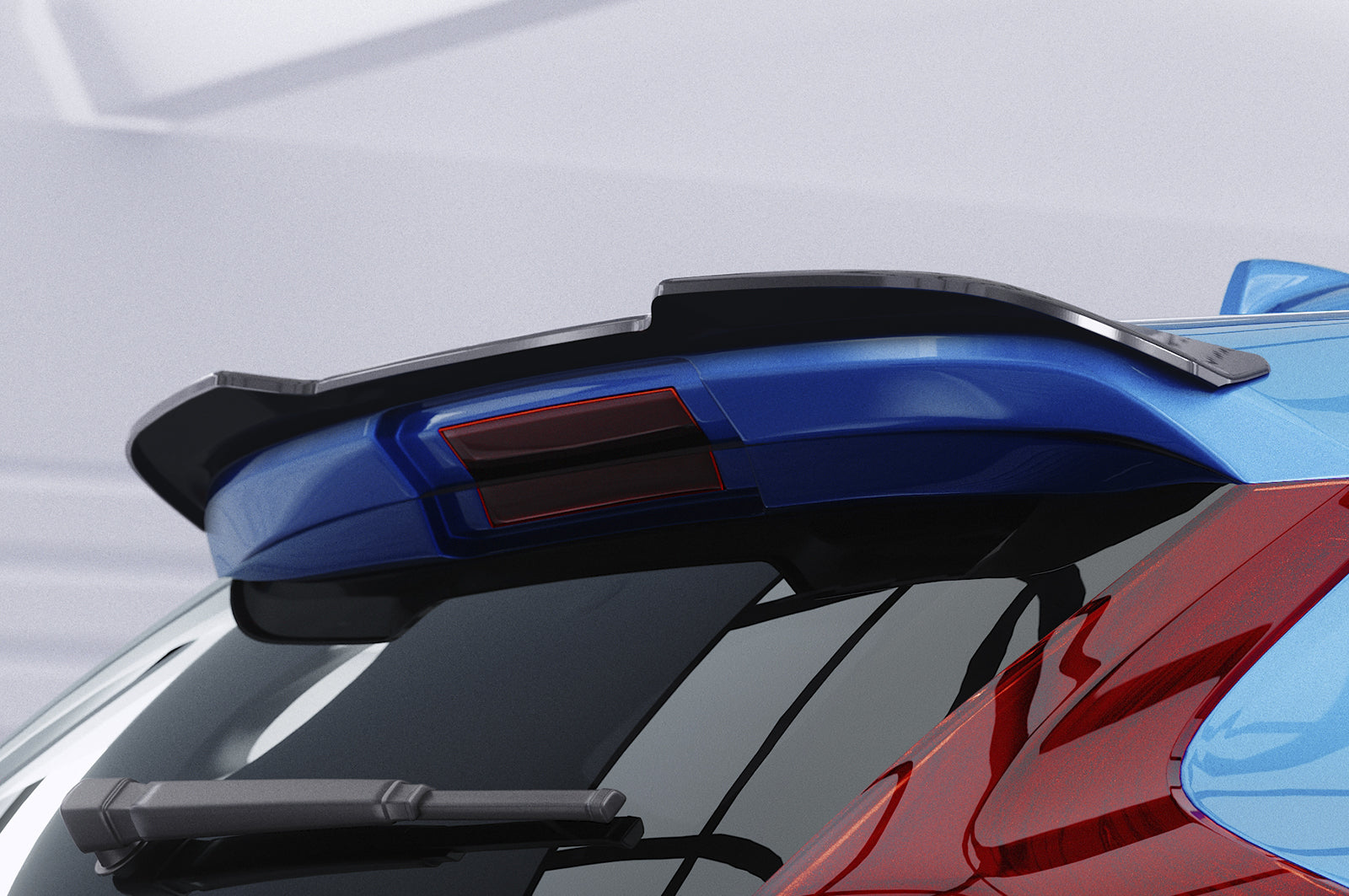 CSR Heckspoiler | Heckflügel mit ABE für Volvo V40 R-Design HF896-L Unlackiert roh (Lackierung erforderlich)