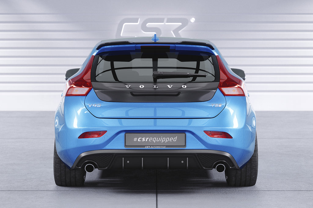 CSR Heckspoiler | Heckflügel mit ABE für Volvo V40 R-Design HF896-C Carbon Look Hochglanz (keine Lackierung erforderlich)