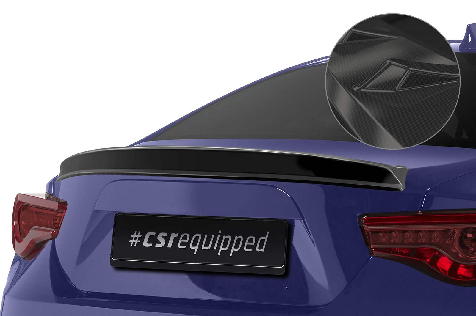 CSR Heckspoiler | Heckflügel mit ABE für Subaru BRZ (Facelift) HF898-C Carbon Look Hochglanz (keine Lackierung erforderlich)