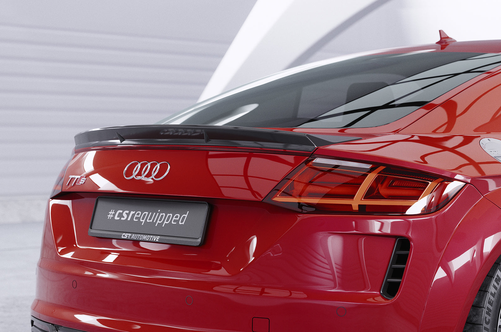 CSR Heckspoiler | Heckflügel mit ABE für Audi TT / TTS (FV/8S) HF899-G Glossy schwarz Hochglanz (keine Lackierung erforderlich)