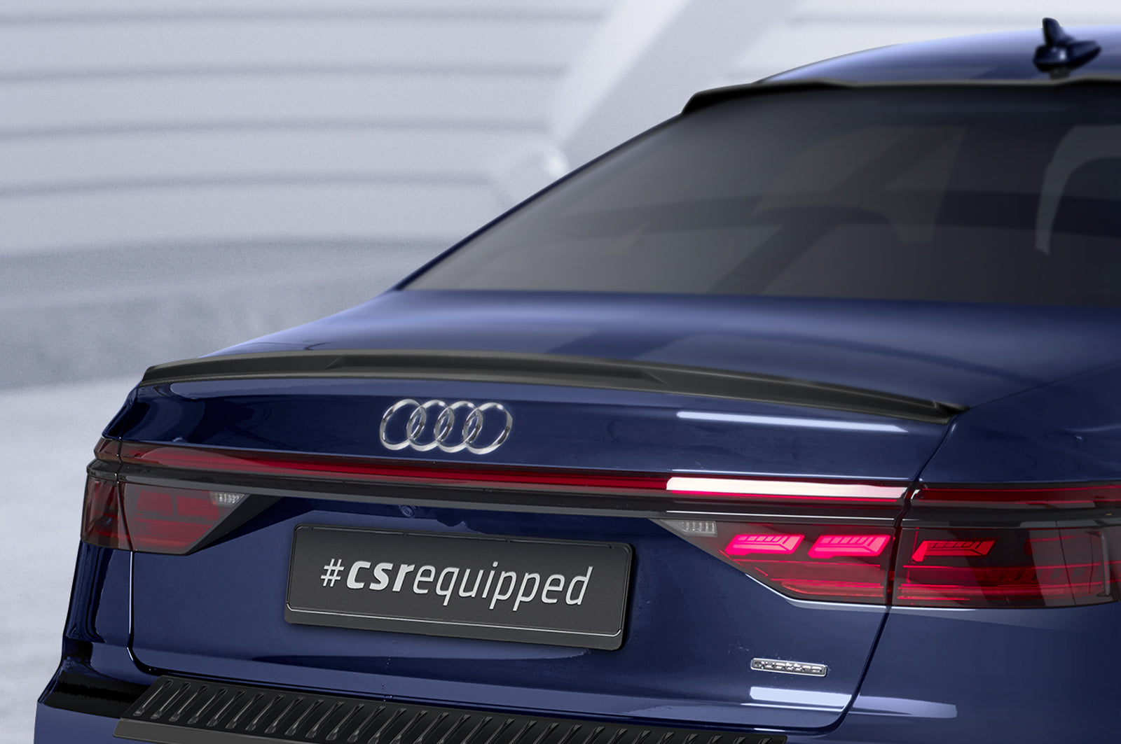 CSR Heckspoiler | Heckflügel mit ABE für Audi A8 (D5) HF905-G Glossy schwarz Hochglanz (keine Lackierung erforderlich)