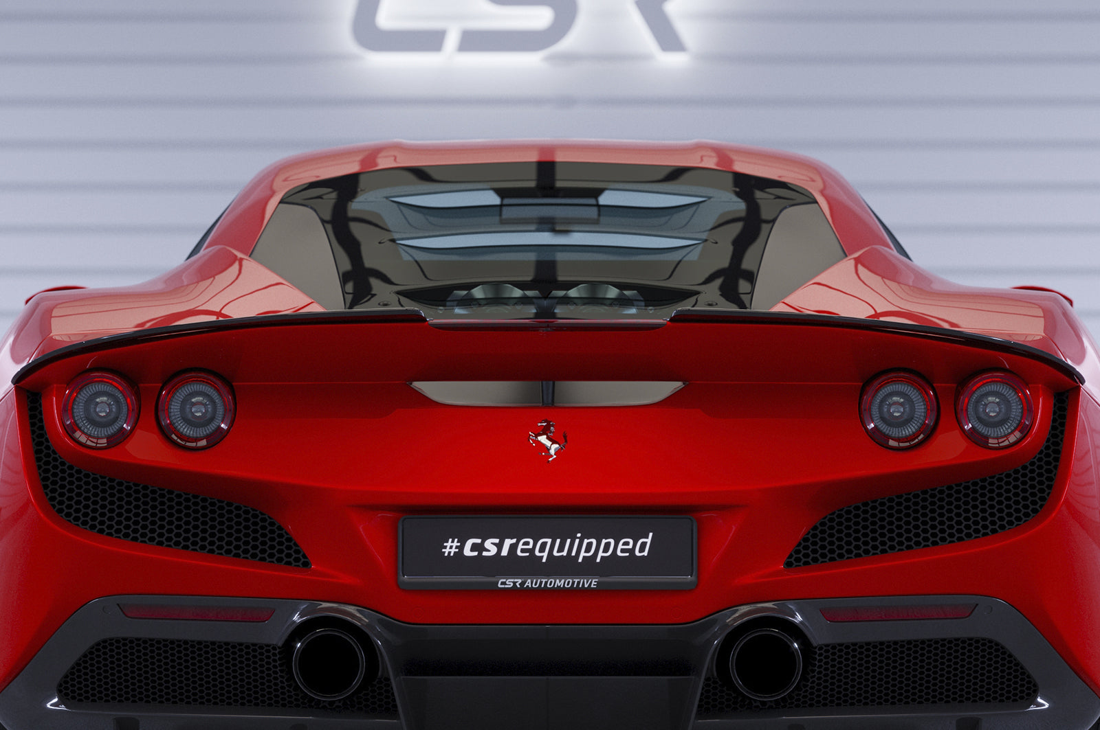 CSR Heckspoiler | Heckflügel mit ABE für Ferrari F8 Tributo / Spider HF908-L Unlackiert roh (Lackierung erforderlich)