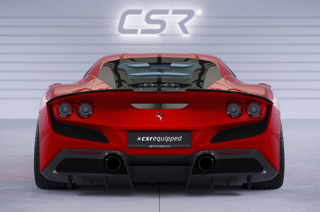 CSR Heckspoiler | Heckflügel mit ABE für Ferrari F8 Tributo / Spider HF908-L Unlackiert roh (Lackierung erforderlich)