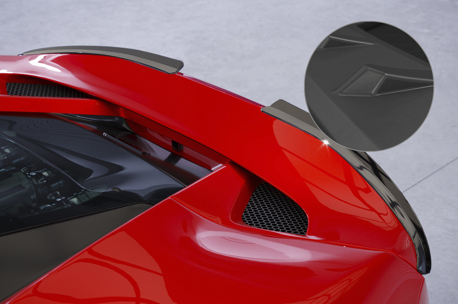 CSR Heckspoiler | Heckflügel mit ABE für Ferrari F8 Tributo / Spider HF908-L Unlackiert roh (Lackierung erforderlich)