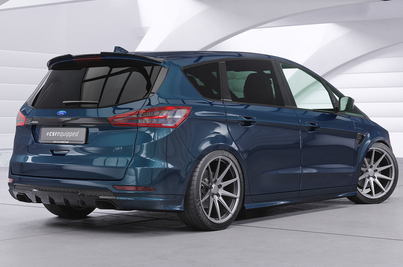 CSR Heckspoiler | Heckflügel mit ABE für Ford S-Max 2. Gen HF910-C Carbon Look Hochglanz (keine Lackierung erforderlich)
