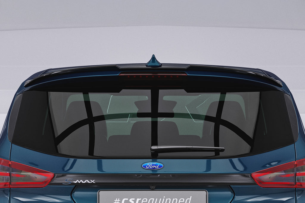 CSR Heckspoiler | Heckflügel mit ABE für Ford S-Max 2. Gen HF910-C Carbon Look Hochglanz (keine Lackierung erforderlich)