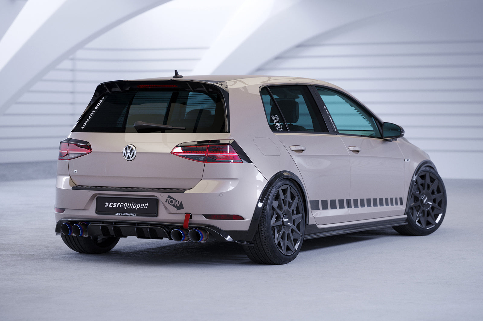 CSR Heckspoiler | Heckflügel mit ABE für VW Golf 7 (Typ AU) HF912-L Unlackiert roh (Lackierung erforderlich)