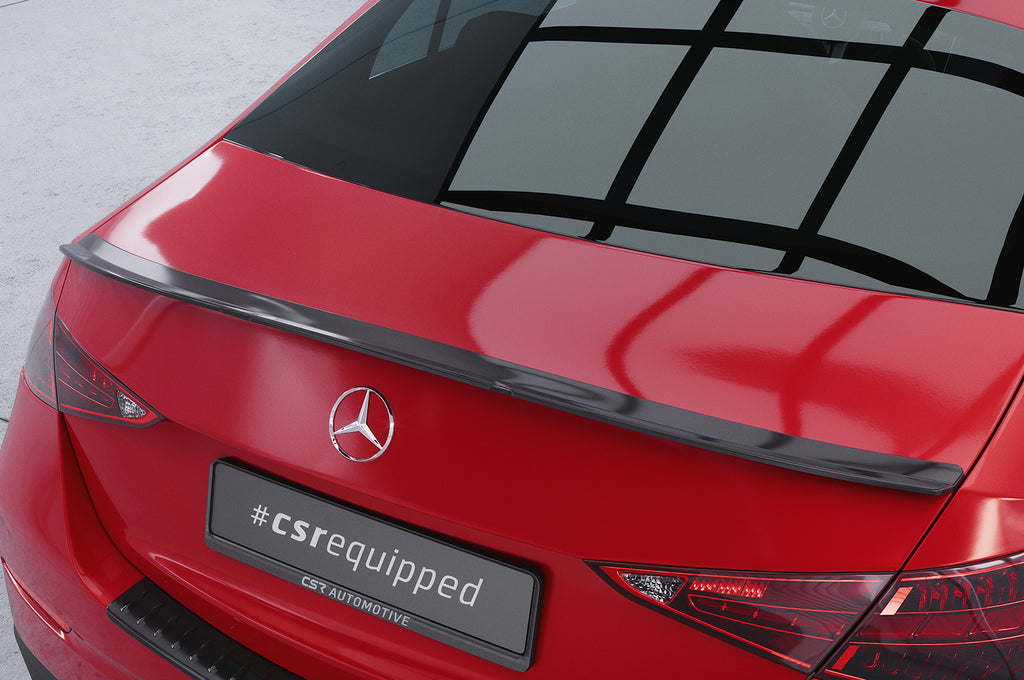 CSR Heckspoiler | Heckflügel mit ABE für Mercedes-Benz C-Klasse (W206) Limousine HF914-C Carbon Look Hochglanz (keine Lackierung erforderlich)