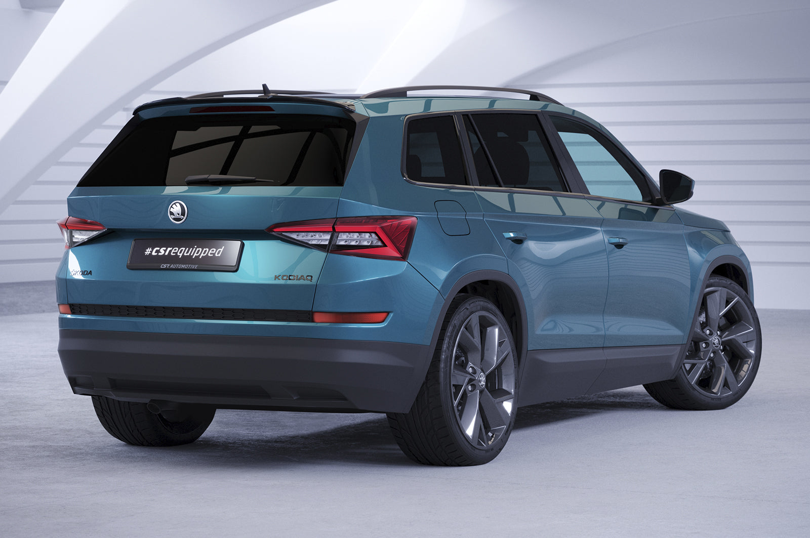 CSR Heckspoiler | Heckflügel mit ABE für Skoda Kodiaq HF916-C Carbon Look Hochglanz (keine Lackierung erforderlich)