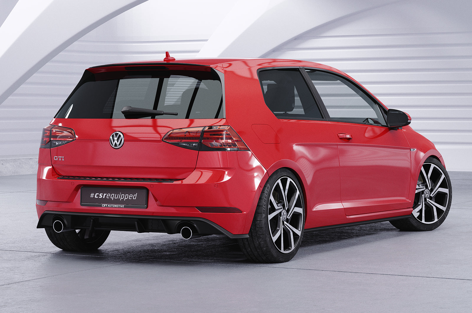 CSR Heckspoiler | Heckflügel mit ABE für VW Golf 7 (Typ AU) GTI, GTD, GTE, R, R-Line HF918-C Carbon Look Hochglanz (keine Lackierung erforderlich)
