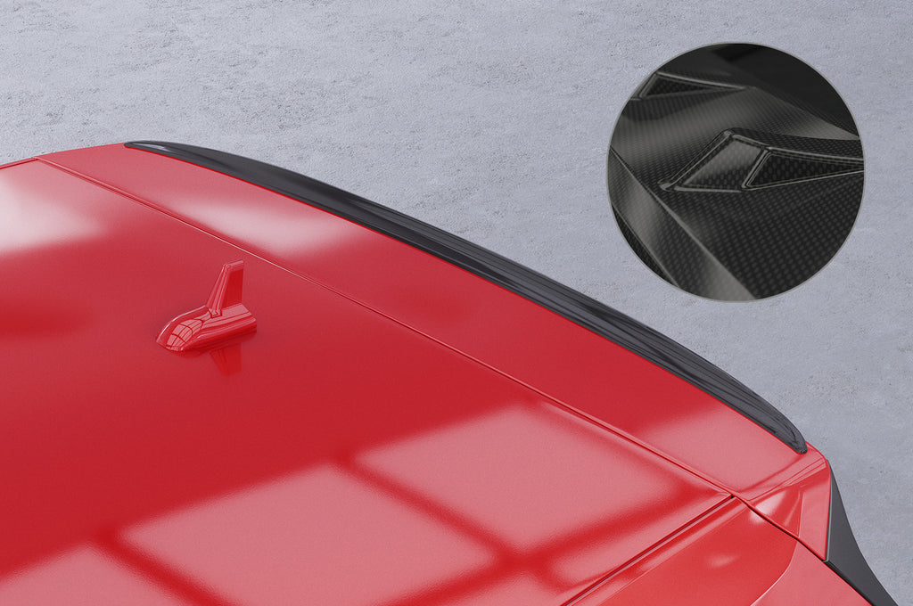 CSR Heckspoiler | Heckflügel mit ABE für VW Golf 7 (Typ AU) GTI, GTD, GTE, R, R-Line HF918-C Carbon Look Hochglanz (keine Lackierung erforderlich)