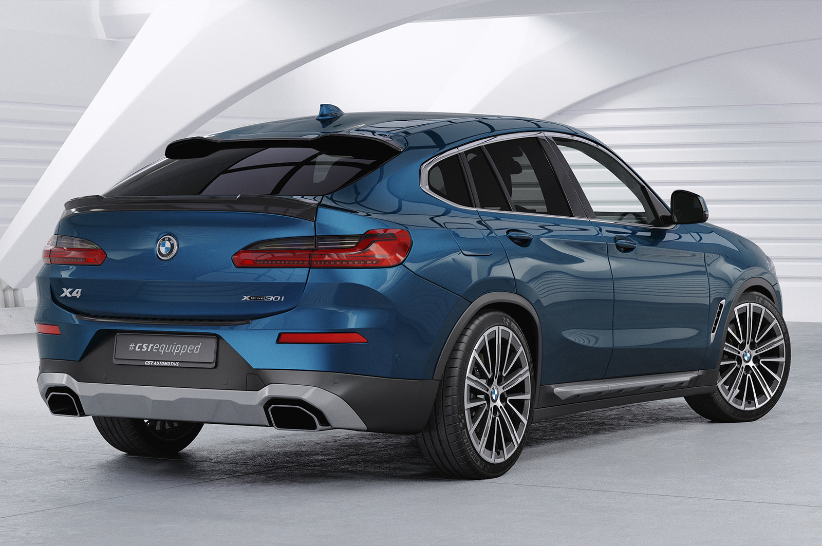 CSR Heckspoiler | Heckflügel mit ABE für BMW X4 G02 HF932-S Strukturiert schwarz matt (keine Lackierung erforderlich)