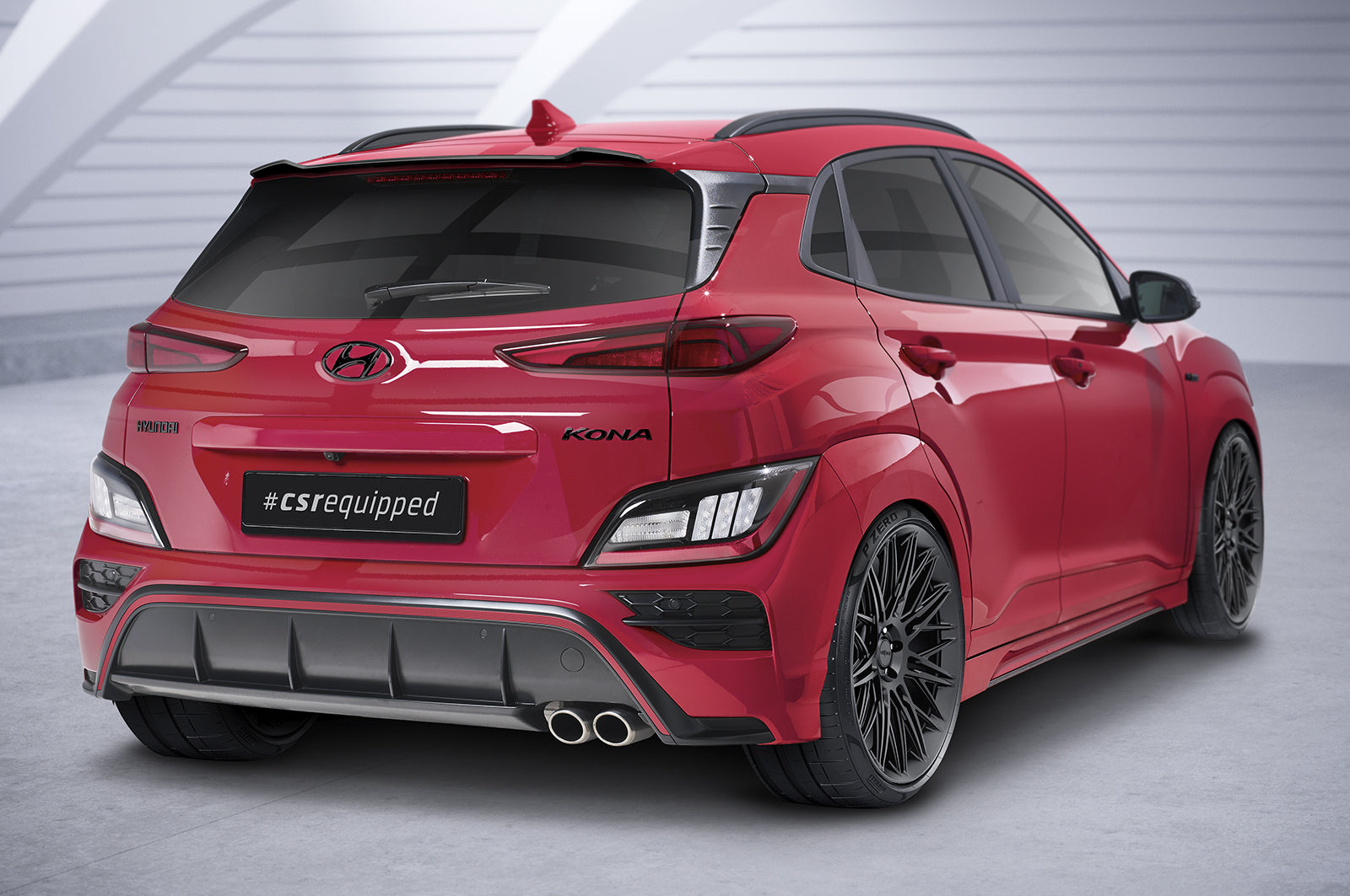CSR Heckspoiler | Heckflügel mit ABE für Hyundai Kona HF936-G Glossy schwarz Hochglanz (keine Lackierung erforderlich)