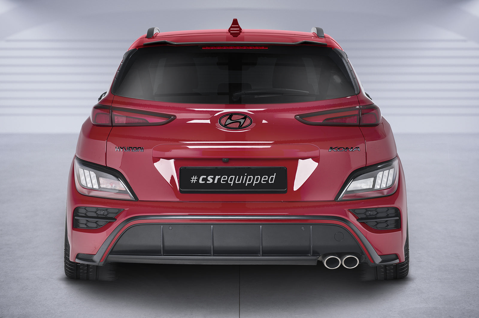 CSR Heckspoiler | Heckflügel mit ABE für Hyundai Kona HF936-C Carbon Look Hochglanz (keine Lackierung erforderlich)
