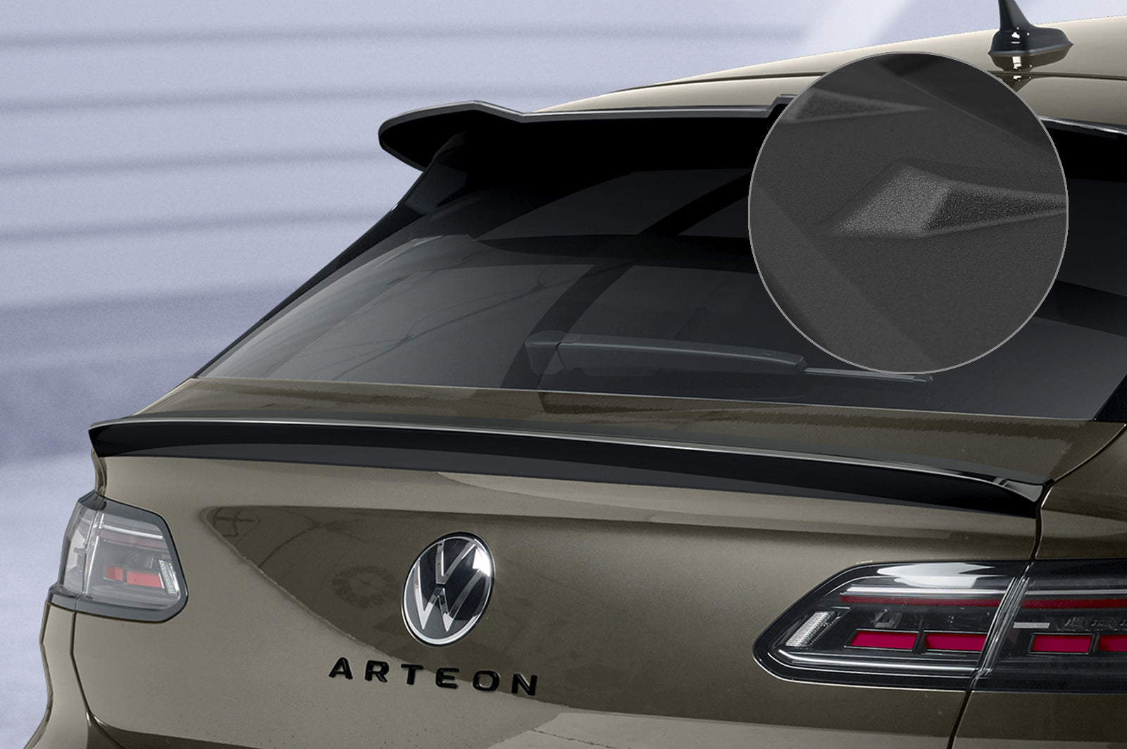 CSR Heckspoiler | Heckflügel mit ABE für VW Arteon Shooting Brake HF944-S Strukturiert schwarz matt (keine Lackierung erforderlich)