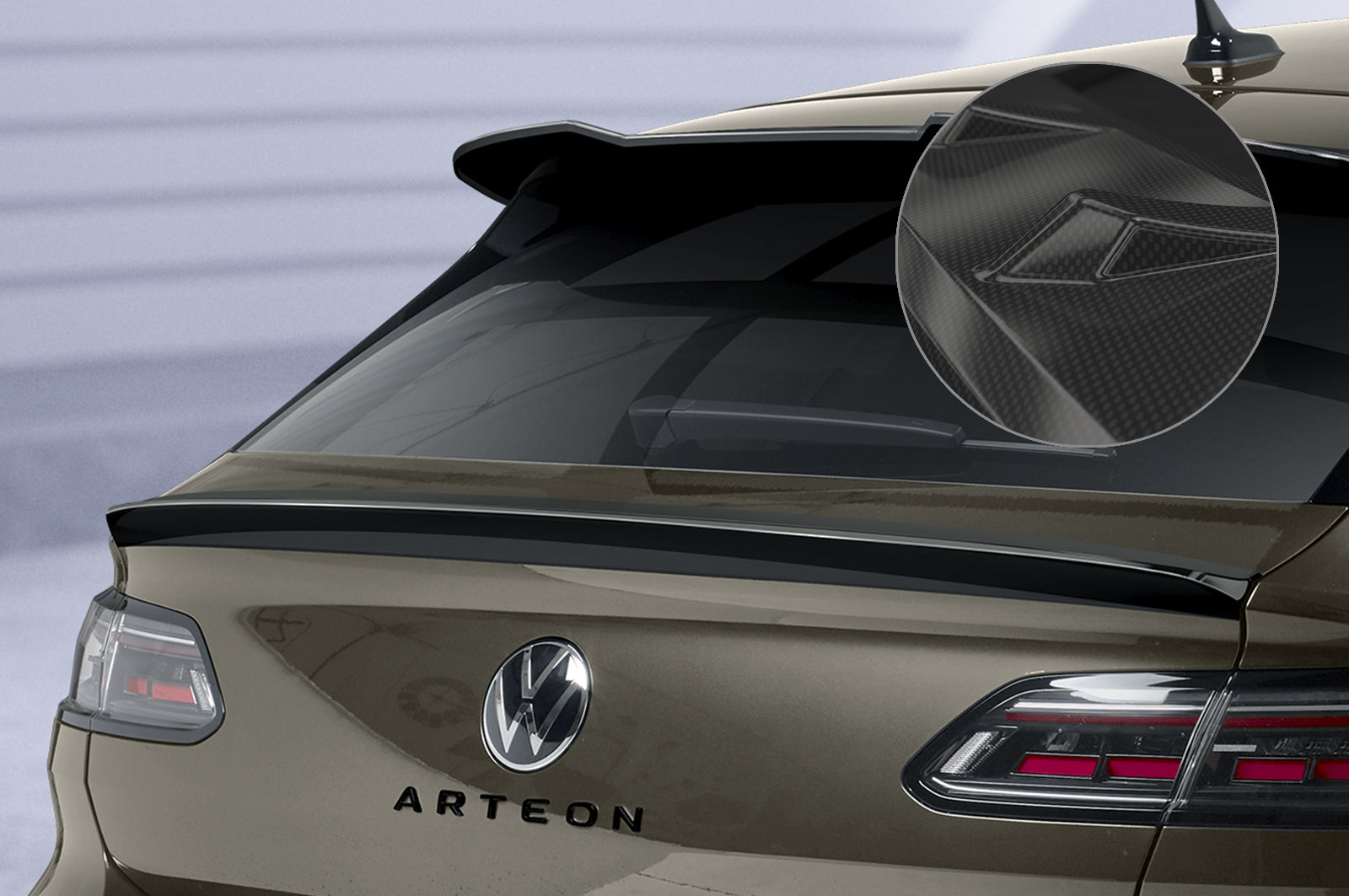 CSR Heckspoiler | Heckflügel mit ABE für VW Arteon Shooting Brake HF944-C Carbon Look Hochglanz (keine Lackierung erforderlich)