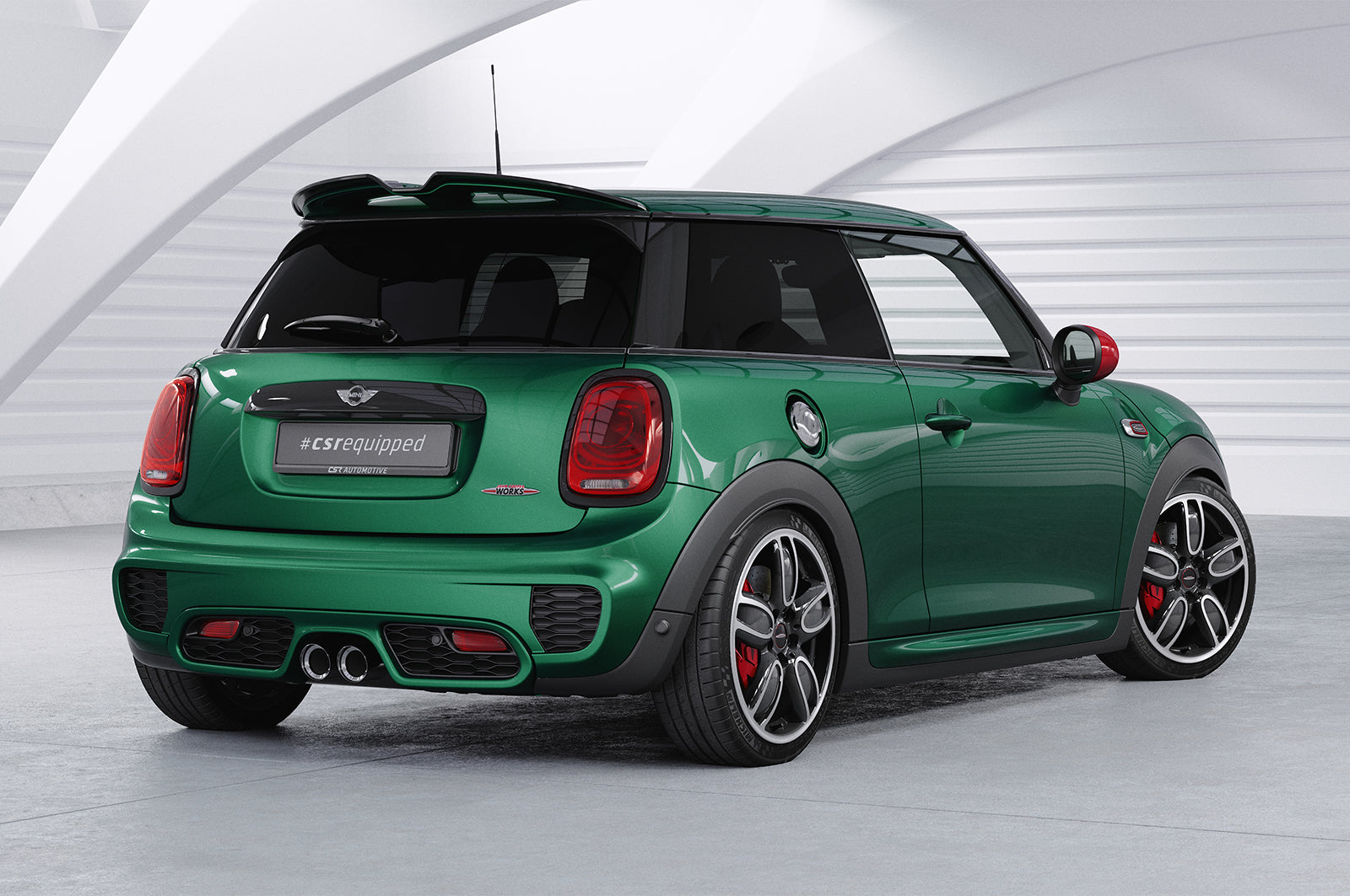 CSR Heckspoiler | Heckflügel mit ABE für Mini F55 / F56 JCW / JCW-Trim HF946-L Unlackiert roh (Lackierung erforderlich)